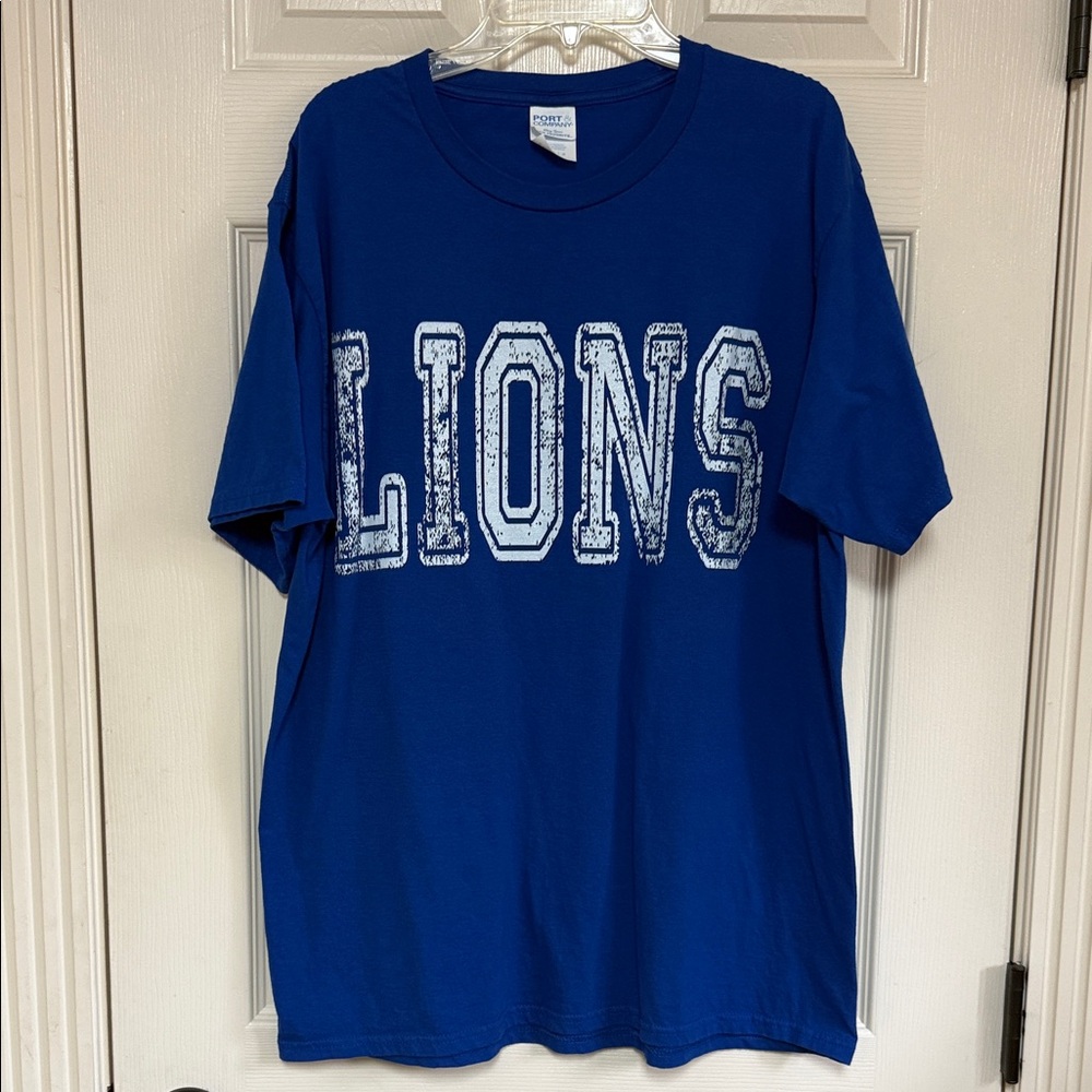Port & Company Royal Blue LIONS Tee